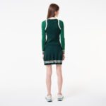 Женское эластичное платье Lacoste с длинным рукавом