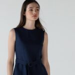 Женское платье Lacoste без рукавов с круглым вырезом