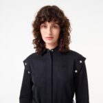 Женское платье Lacoste Relaxed Fit с поясом и длинным рукавом