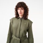 Женское платье Lacoste Relaxed Fit с поясом и длинным рукавом