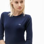 Женское платье Lacoste с круглым вырезом