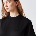 Женское платье Lacoste с круглым вырезом и принтом