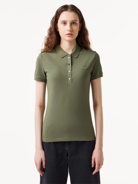 Женское поло Lacoste Slim Fit из эластичного хлопка