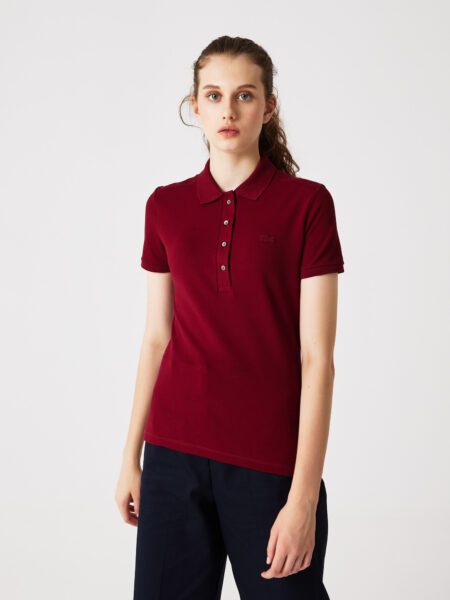 Женское поло Lacoste Slim Fit из эластичного хлопка