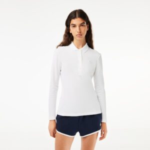 Женское поло Lacoste Slim Fit из эластичного хлопка