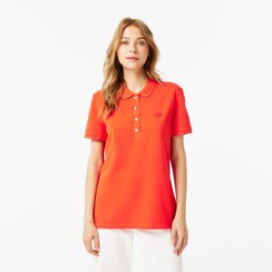 Женское поло Lacoste Slim Fit из эластичного хлопка