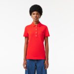 Женское поло Lacoste Slim Fit из эластичного хлопка