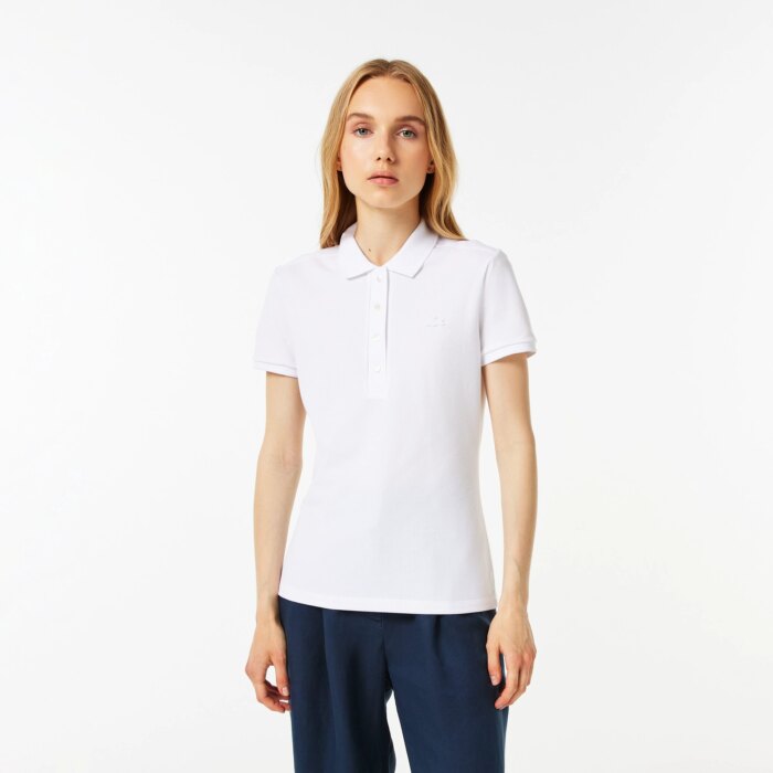 Женское поло Lacoste Slim Fit из эластичного хлопка