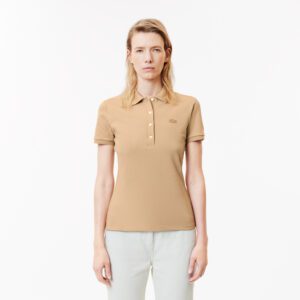 Женское поло Lacoste Slim Fit из эластичного хлопка