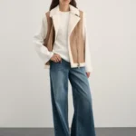 Жилет женский с подкладкой из искусственного меха