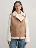 Жилет женский с подкладкой из искусственного меха