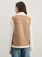 Жилет женский с подкладкой из искусственного меха